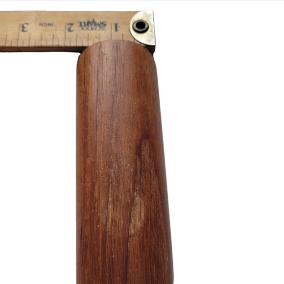 Vintage MCM Teak/Monkey Pod? Wood Oar Rectangle Salad Serving Spatula Spoon Fall - Picture 2 of 6